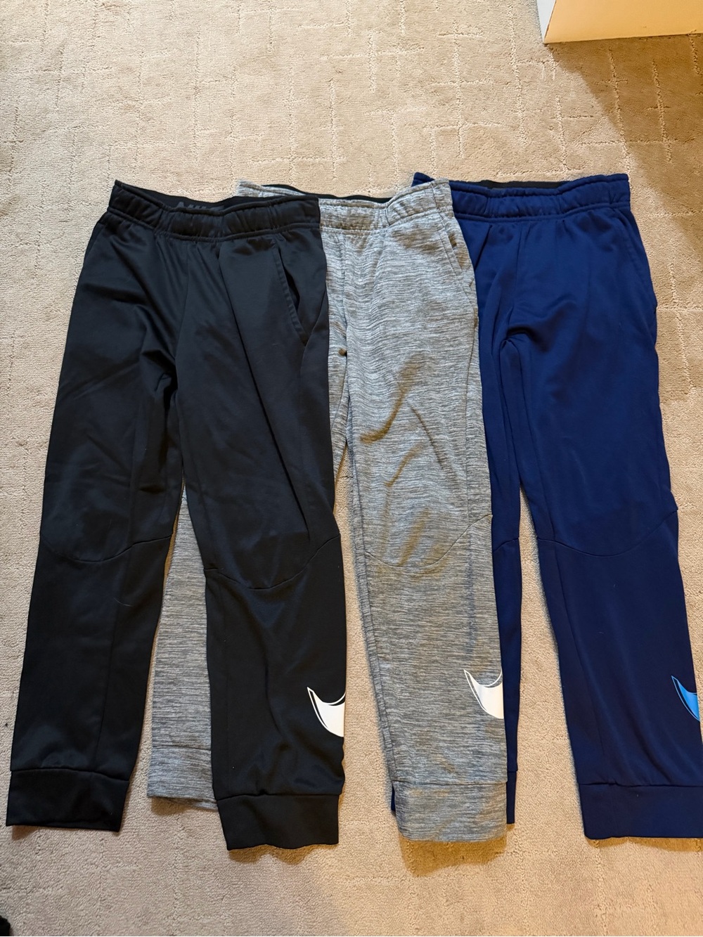 Nike Kids Sweatpants Trio - Black, Gray, Navy
